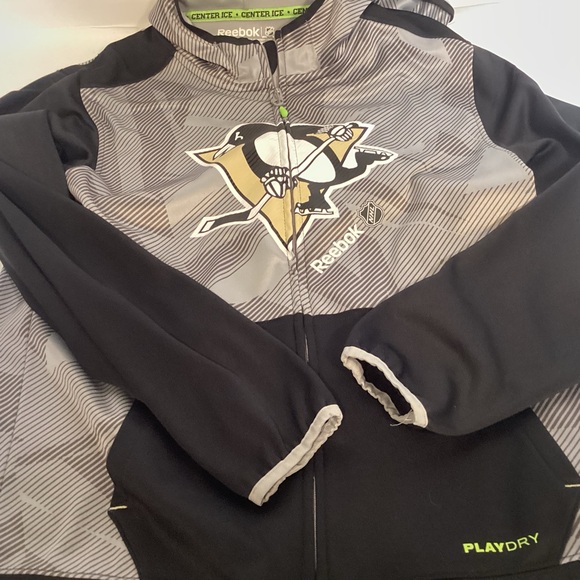 Pittsburgh Penguins zip up hoodie men’s size small Reebok Center Ice - Picture 7 of 9